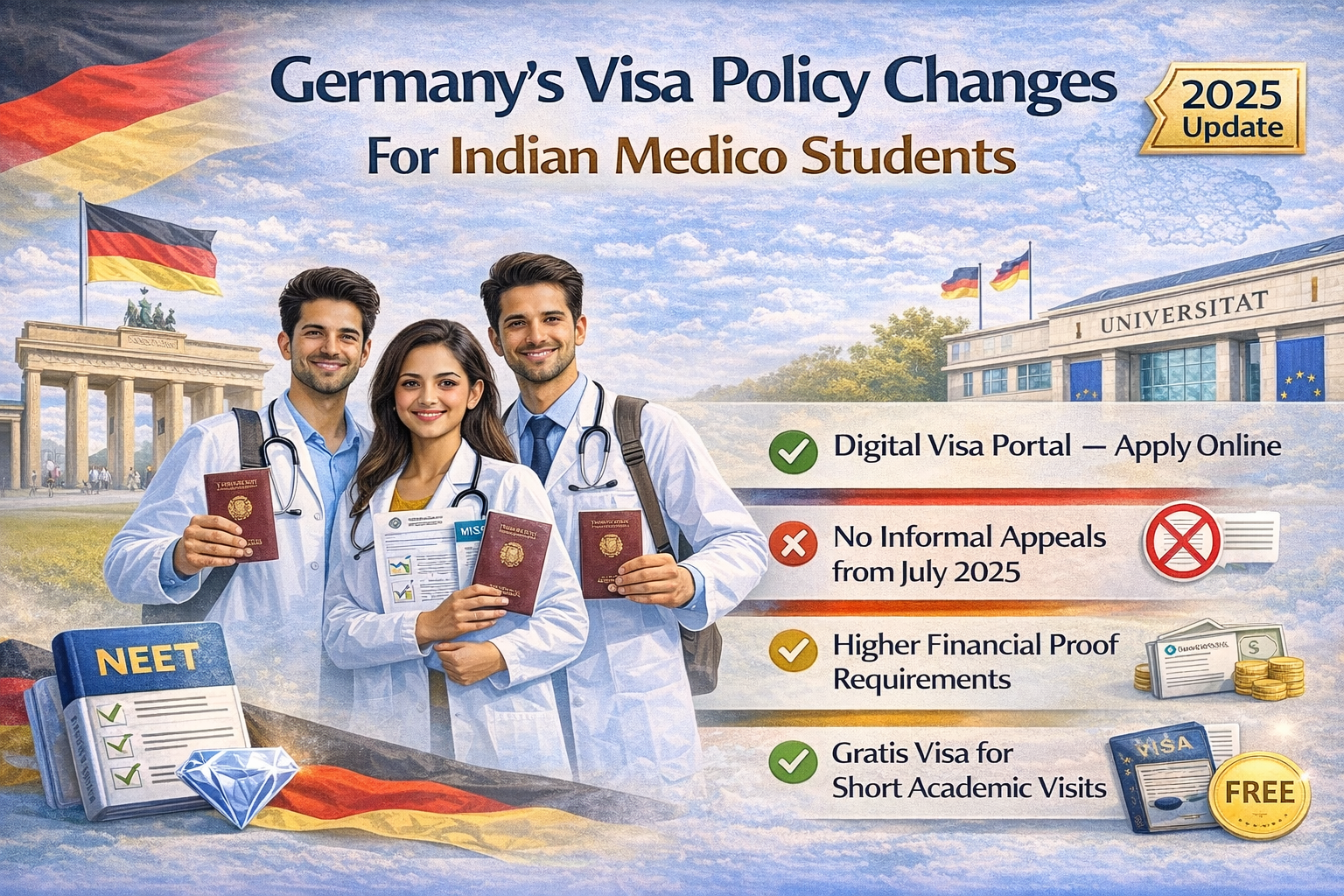 Germany’s changes in visa policy to get Indian medico Students